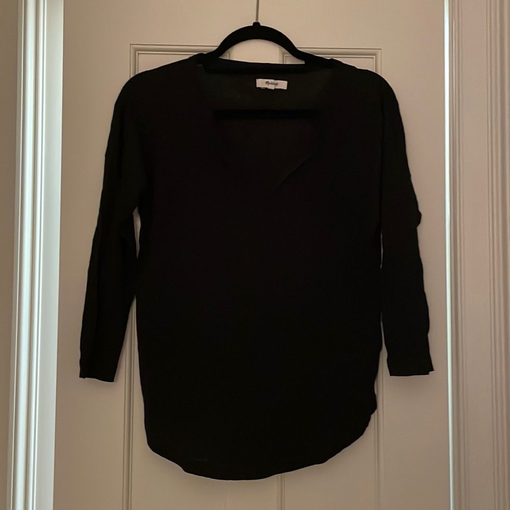 Madewell Linen Heathered Telegraph Tee Size S